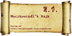 Moczkovcsák Vajk névjegykártya
